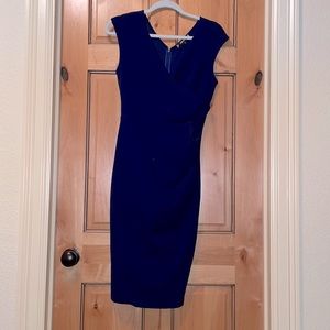 Small navy blue midi dress
